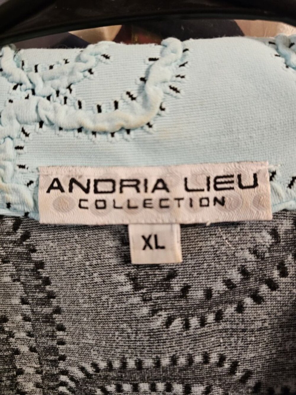 Andria Lieu Womens XL 2-Piece Twin Set Aqua Blue Embroidered Archival Y2K Chic - Picture 4 of 8